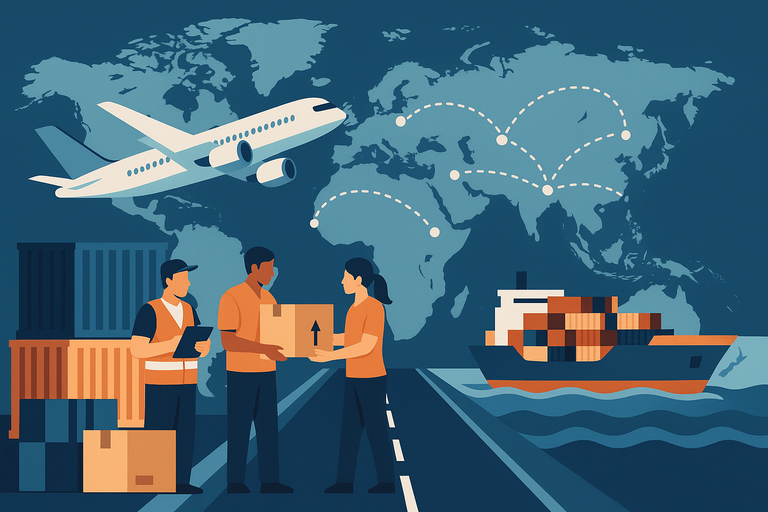 שילוח בין מדינות - הובלה בינלאומית ימית ואווירית