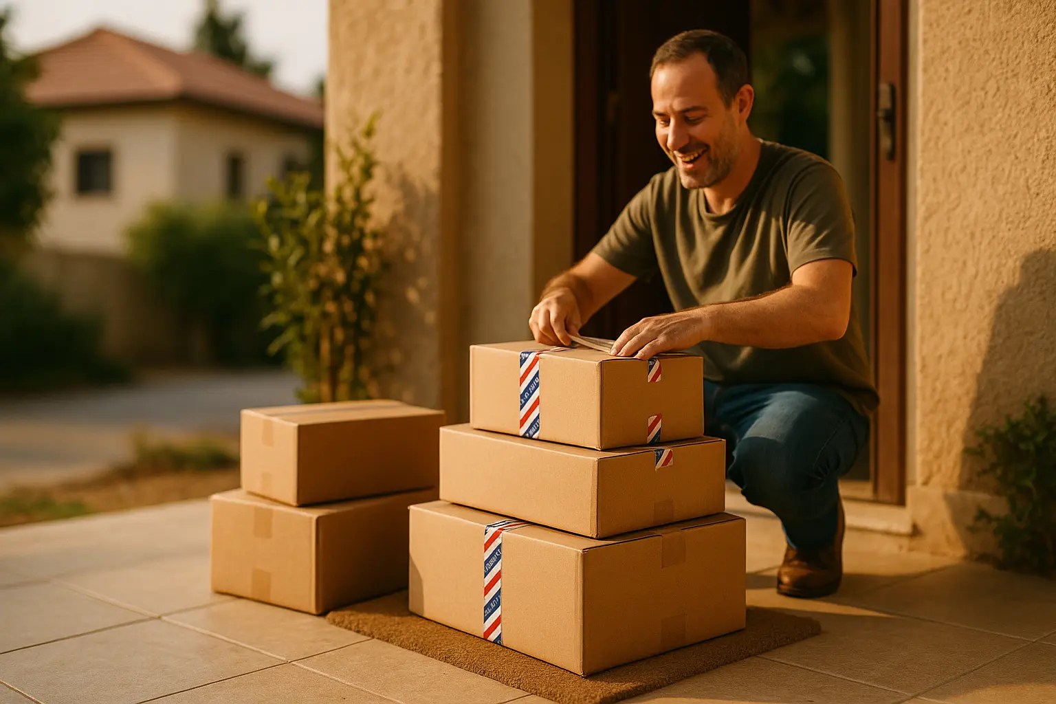 חבילות מארה״ב מגיעות לפתח בית בישראל