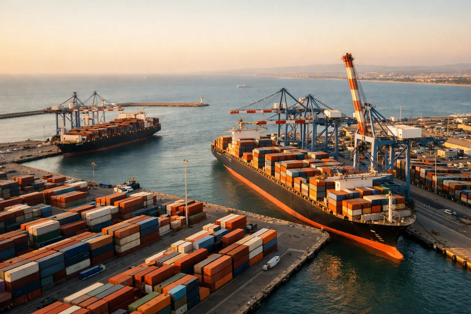 משלוח ימי מסין - נמל מכולות